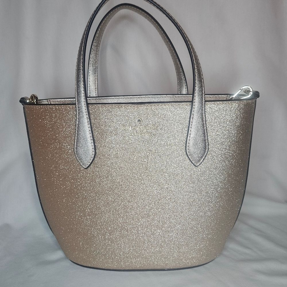 Kate Spade Glimmer Gold Leather Satchel Crossbody Retail NWOT LIKE NEW $350